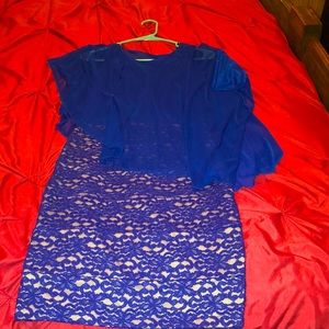 Blue lace dress